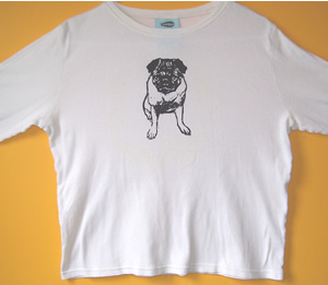 Your dog Pug on a Tee-Shirt